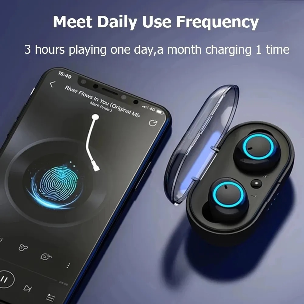 Y50 TWS Fone Bluetooth Earphones 5.2 Wireless bluetooth headset Touch Control Wireless Bluetooth Headset with Mic Air for phones