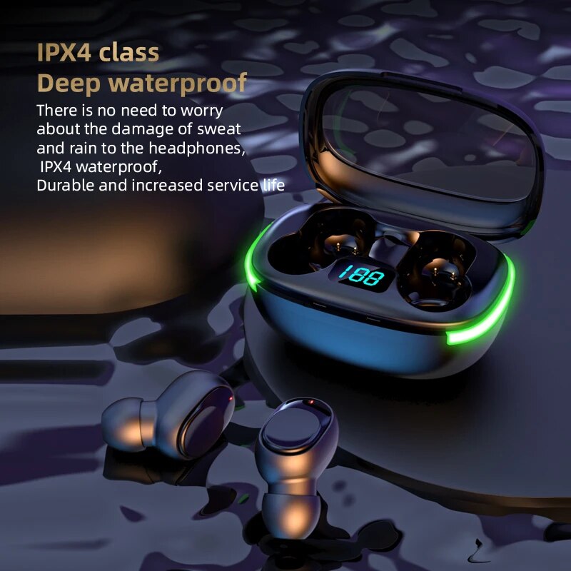 Y70 Fone Bluetooth Earphones 5.1 TWS Wireless Headphones with LED Display Stereo Headset Touch Control Earbuds Noise Reduction
