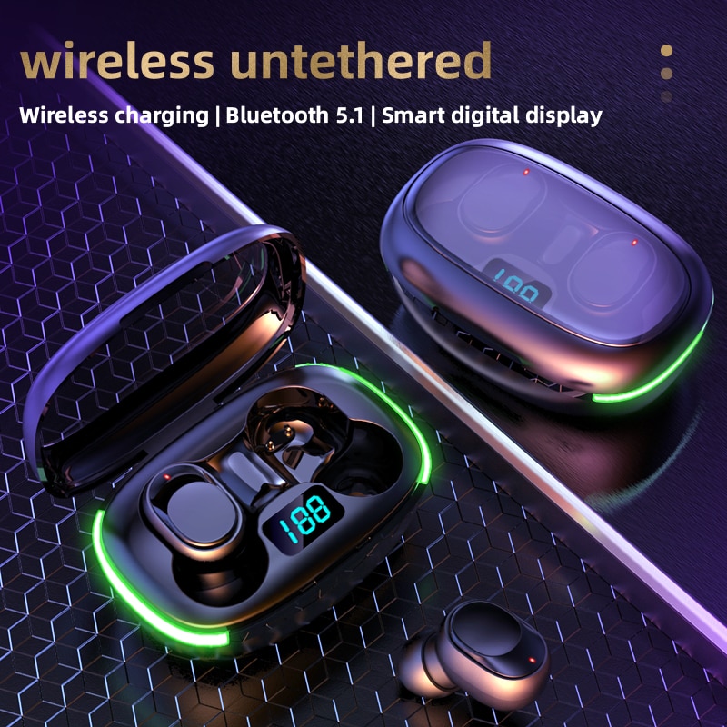 Y70 Fone Bluetooth Earphones 5.1 TWS Wireless Headphones with LED Display Stereo Headset Touch Control Earbuds Noise Reduction